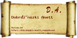Dobránszki Anett névjegykártya